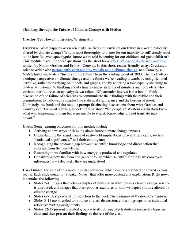 Thinking through the future of climate change with fiction - Page 2